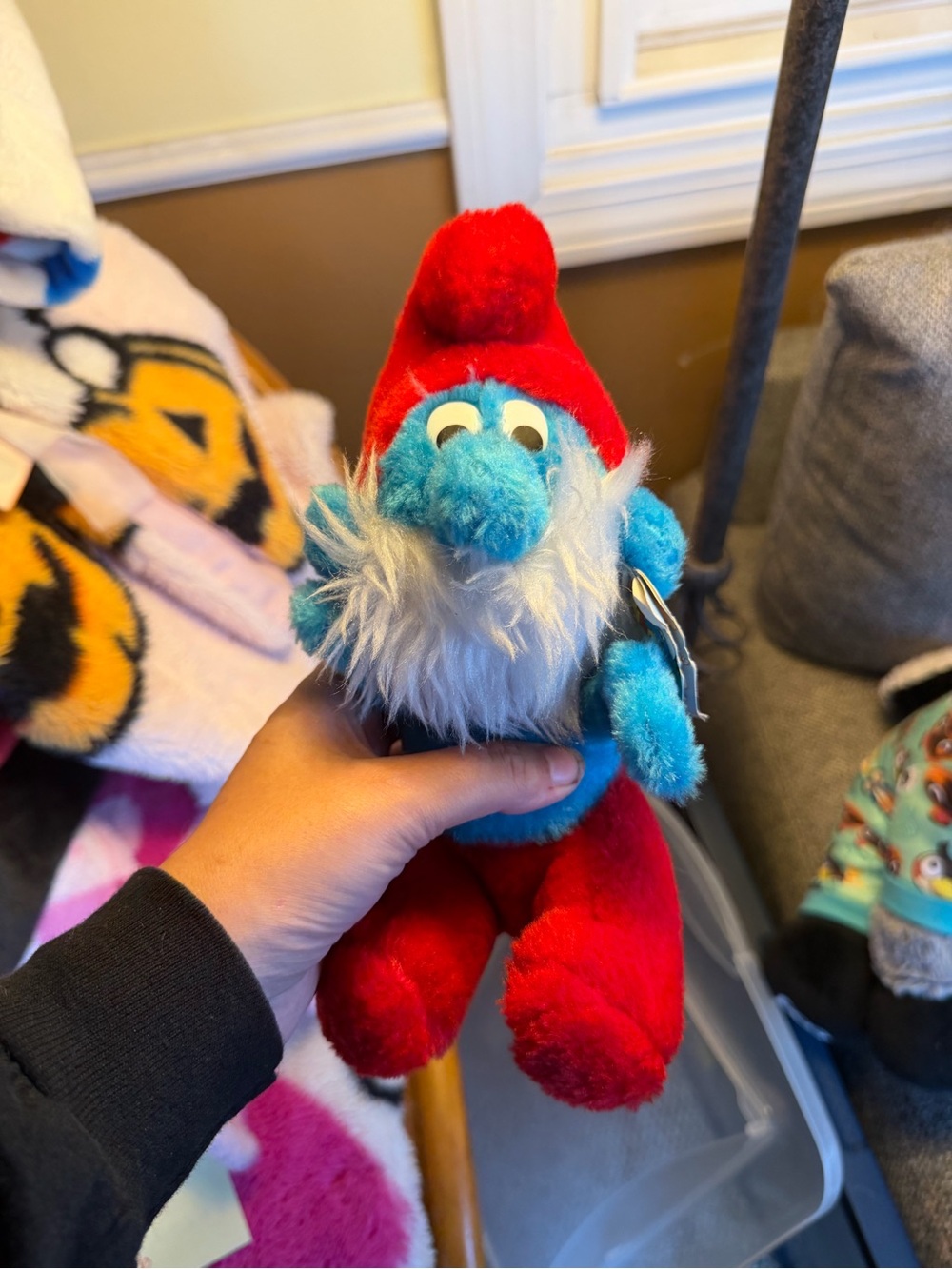 Vintage 1981 Smurf plush toy